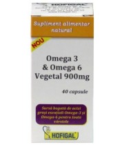 Omega 3 si Omega 6 Vegetal 900 mg 40 cps