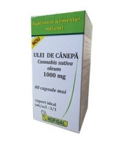 Ulei de canepa 1000 mg 40 cps moi